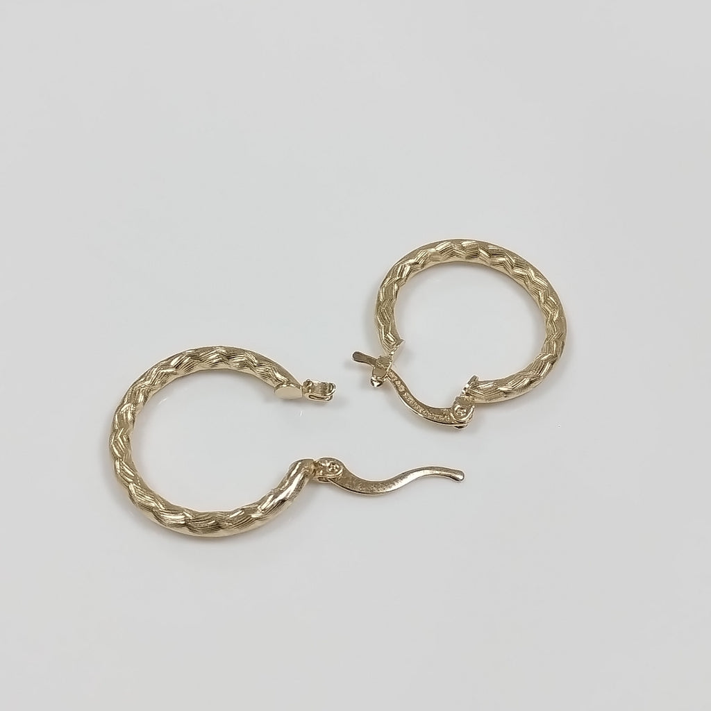 ARETES ARRACADAS LABRADAS 14K 2.2 GR (NUEVO)
