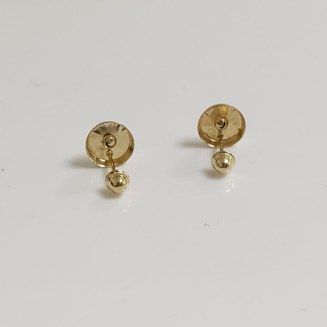 BROQUELES BROQUEL FIG BOTON C CIRCONIA 14K 0.2916 GR (NUEVO)