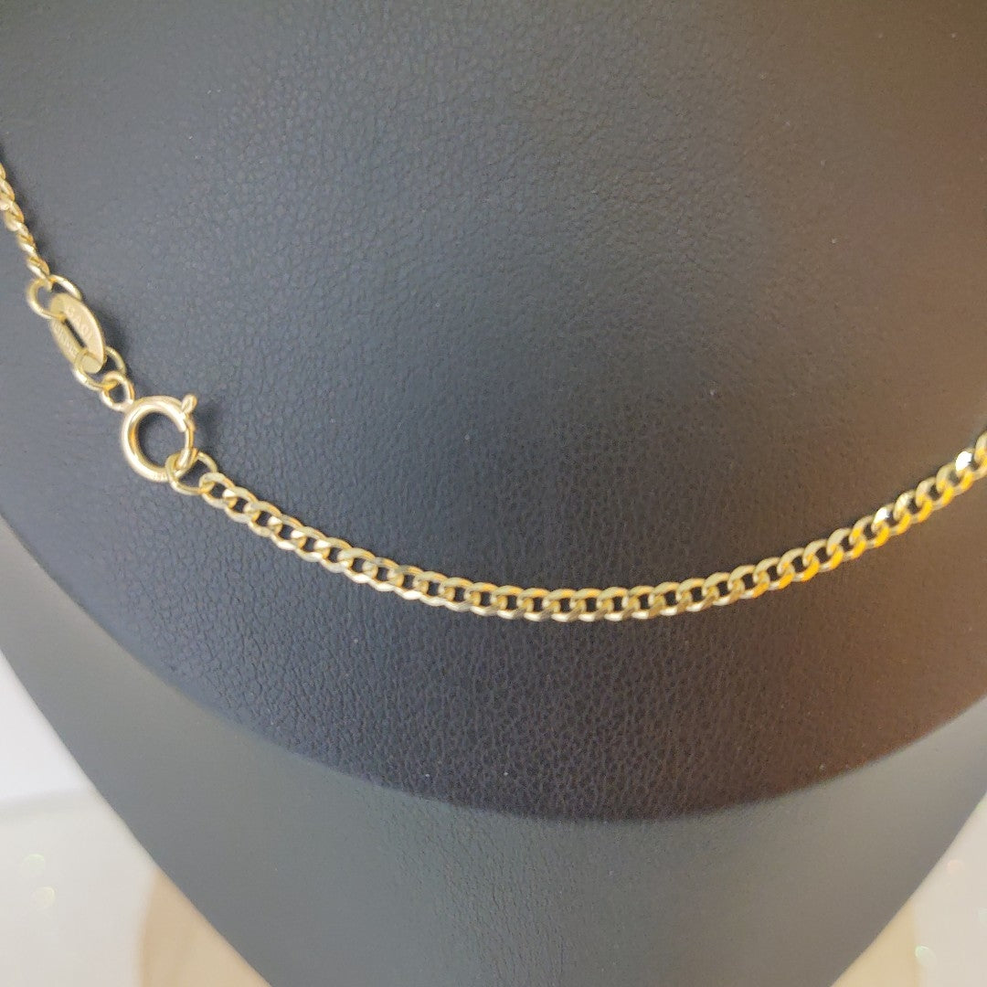 CADENAS TEJIDO BARBADA ORO 10K 50 CM 3.4 GR (NUEVO)