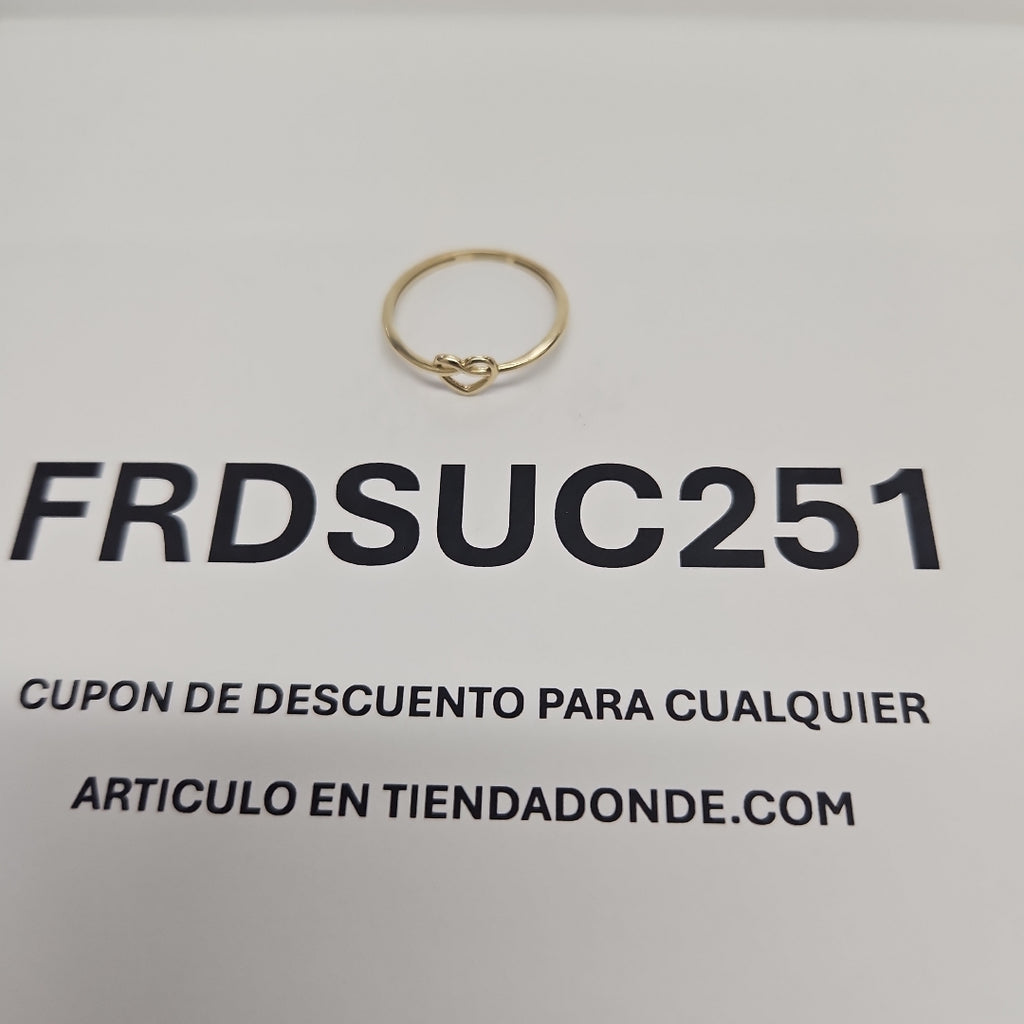 ANILLOS ANILLITO FIG CORAZON 10K TALLA 7 0.8 GR (NUEVO)
