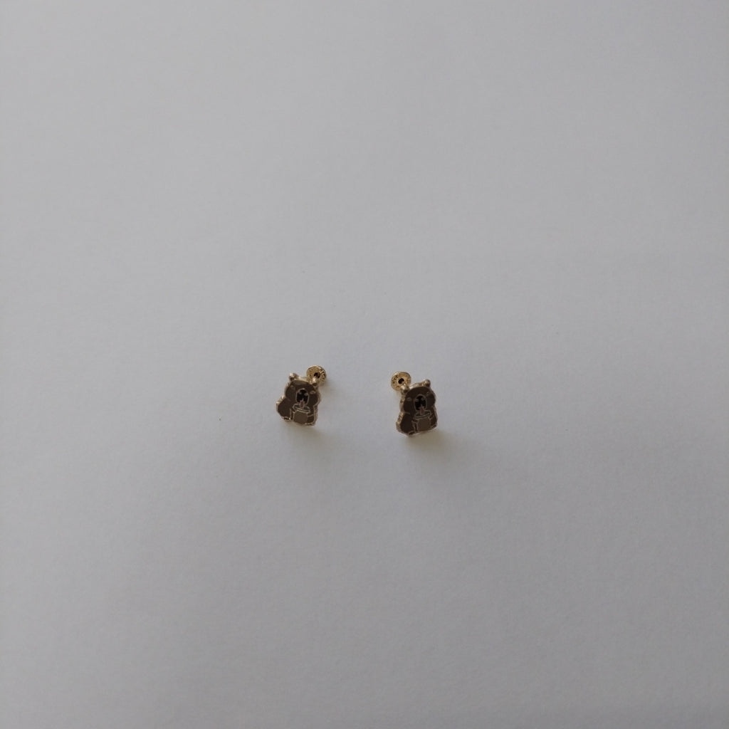 BROQUELES BROQUEL FIG CAPIBARA 14K 0.2657 GR (NUEVO)