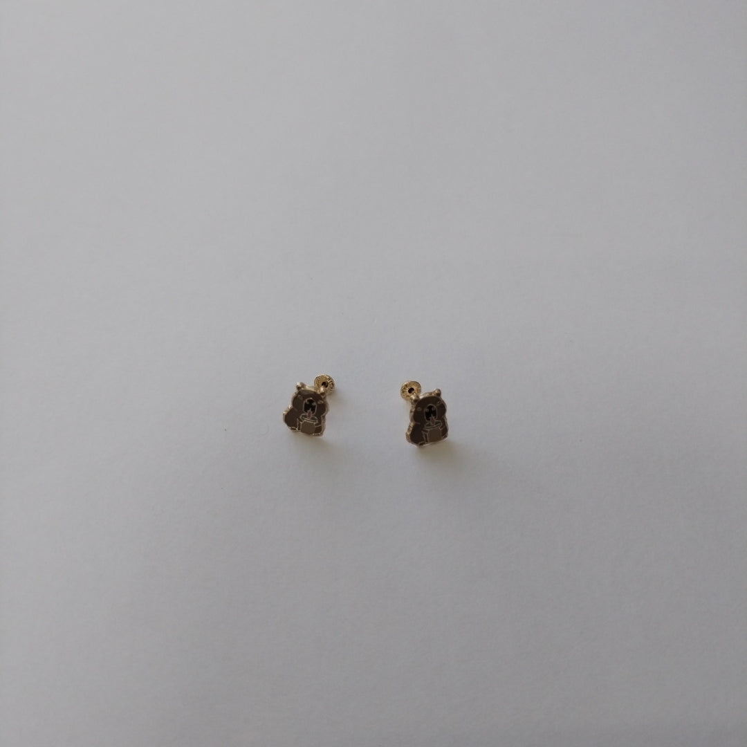 BROQUELES BROQUEL FIG CAPIBARA 14K 0.2657 GR (NUEVO)