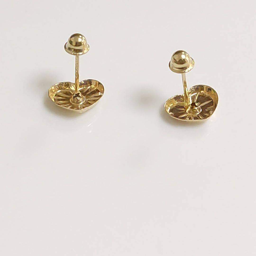 BROQUELES BROQUEL FIG CORAZON C CIRCONIA 14K 0.2603 GR (NUEVO)