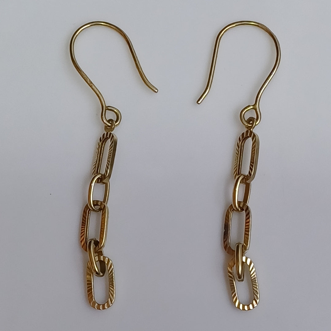 ARETES PAR ORO 14 K 1,90 GRMS (SEMINUEVO)