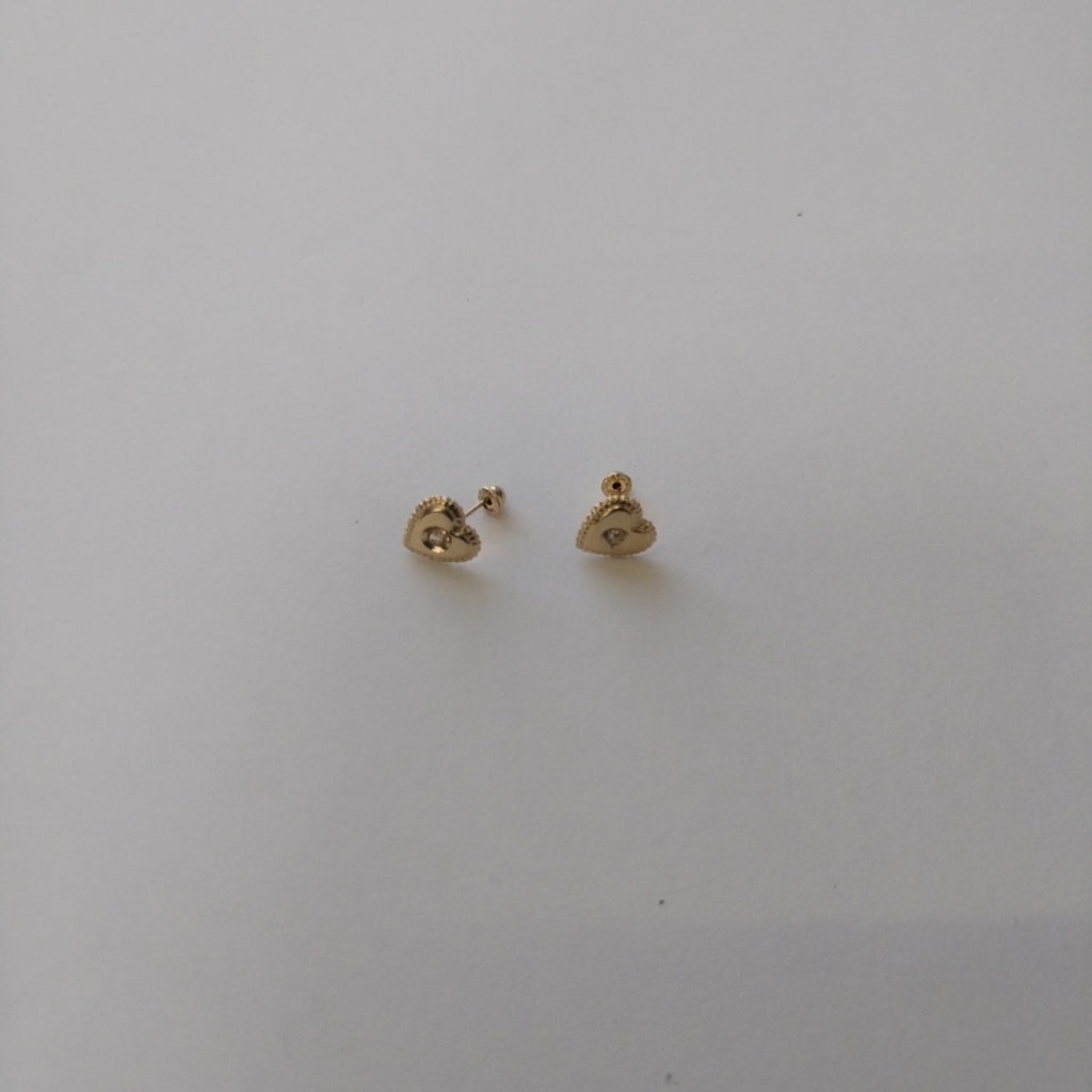 BROQUELES BROQUEL FIG CORAZON C CIRCONIA 14K 0.2614 GR (NUEVO)