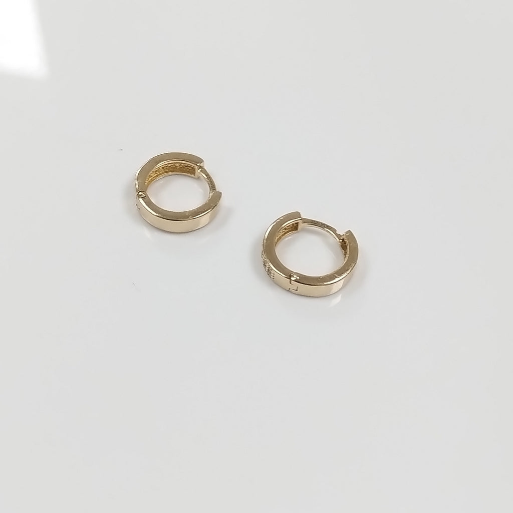 ARETES HUGGIES C CIRCONIA 14K 2.1 GR (NUEVO)