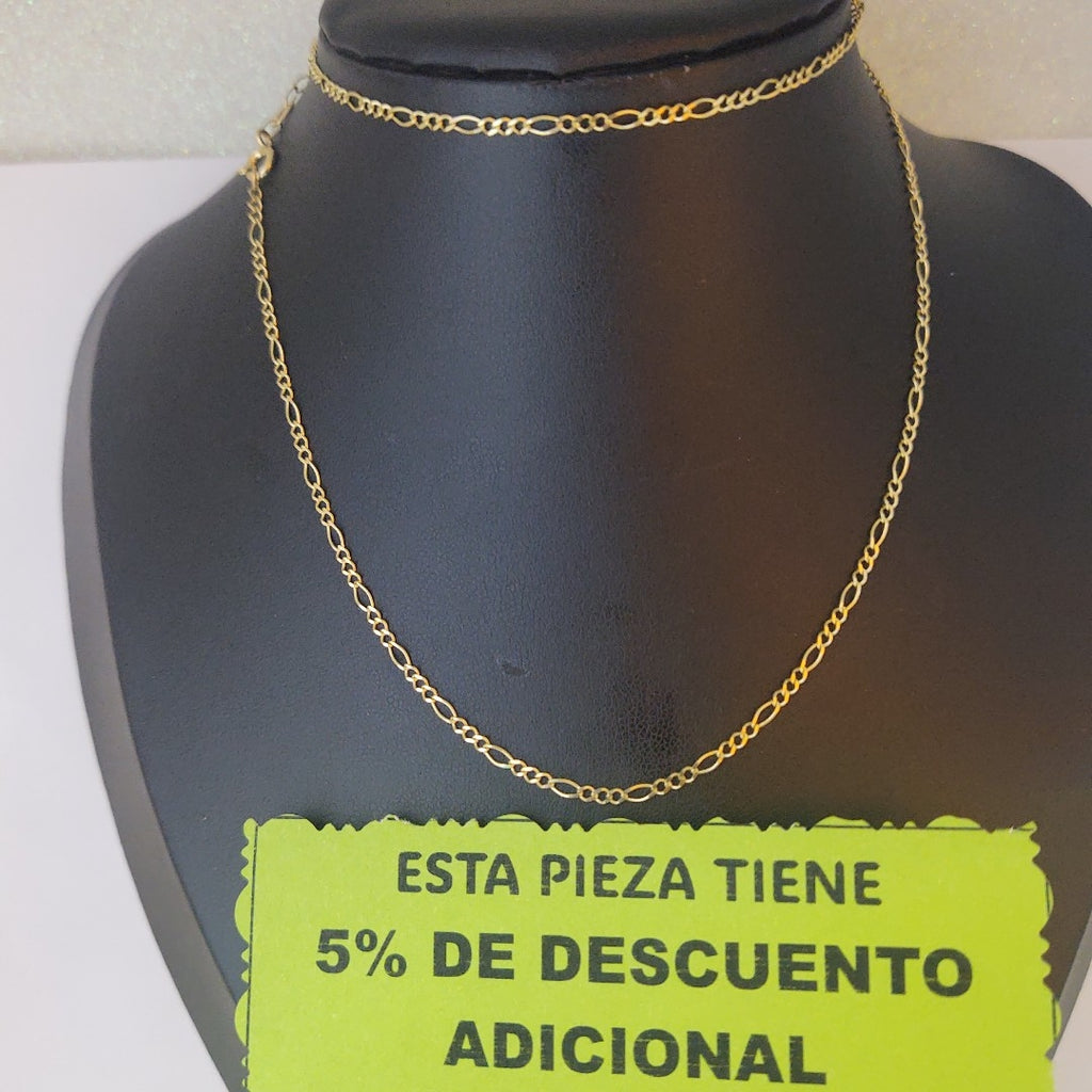 CADENA TEJIDO 3X1 14K 55 CM 2.3 GR (NUEVO)