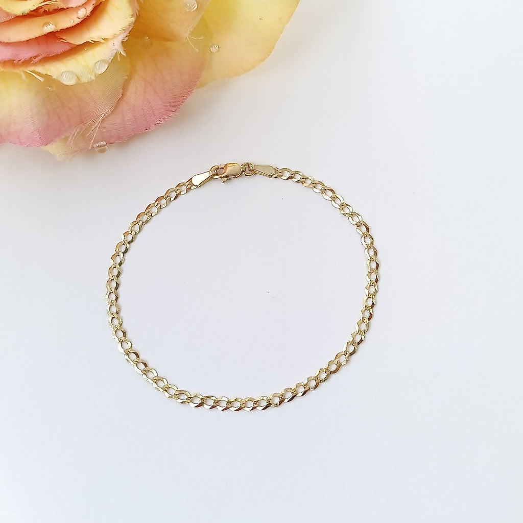 PULSERA BARBADA 14K 18 CM 1.9 GR (NUEVO)