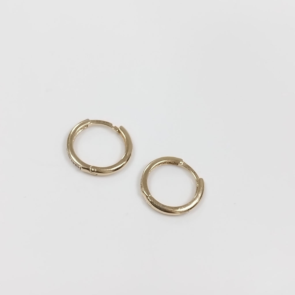 ARETES ARRACADA C CIRCONIAS 14K 1.6 GR (NUEVO)