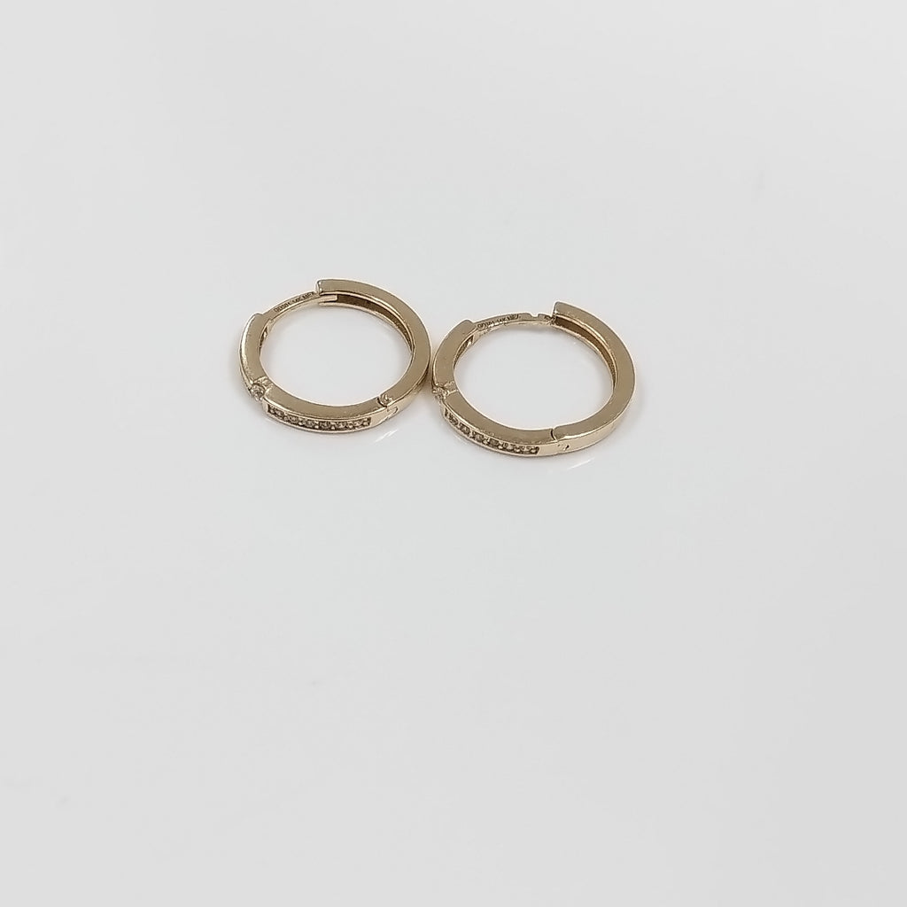 ARETES ARRACADAS LISAS 14K 2.4 GR (NUEVO)