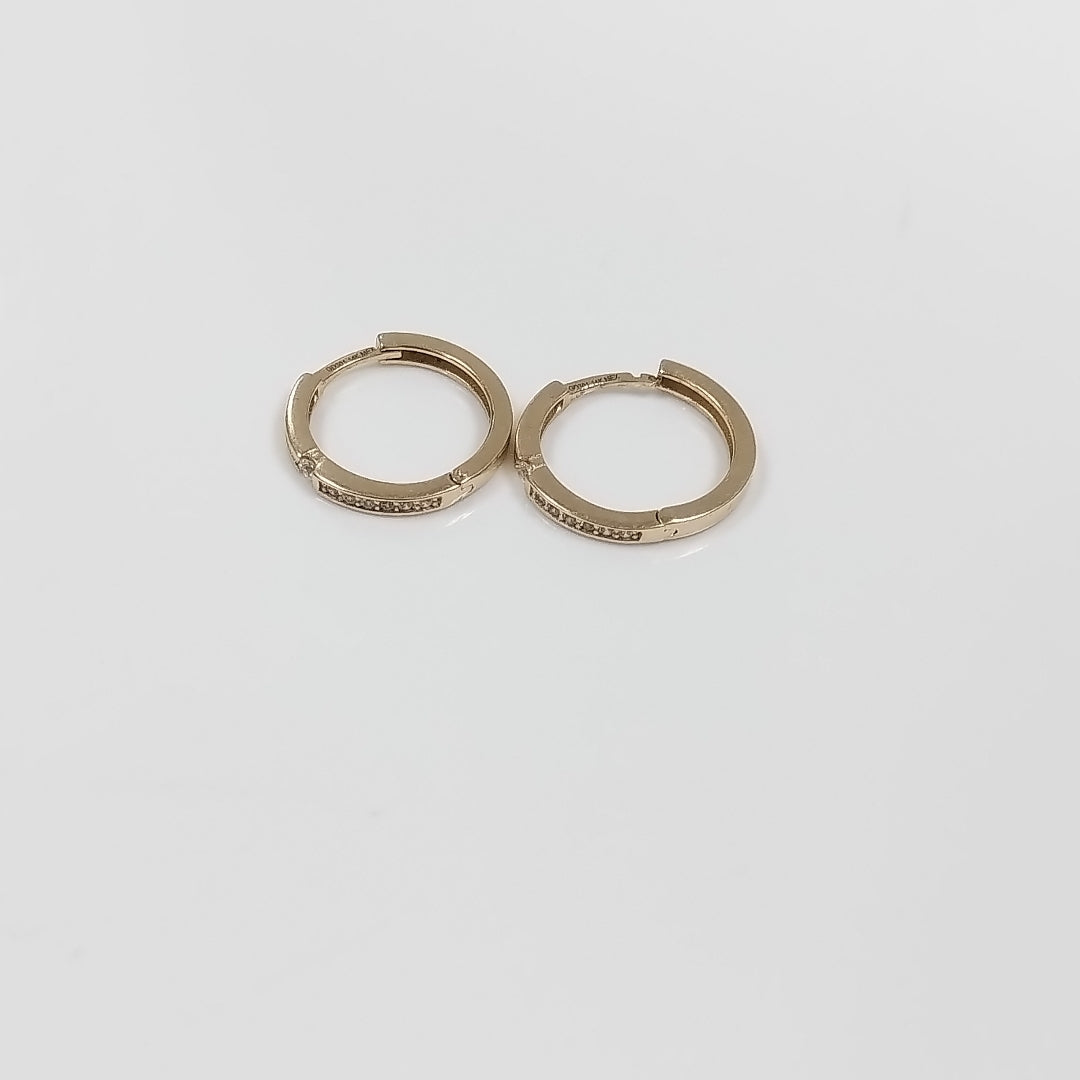 ARETES ARRACADAS LISAS 14K 2.4 GR (NUEVO)