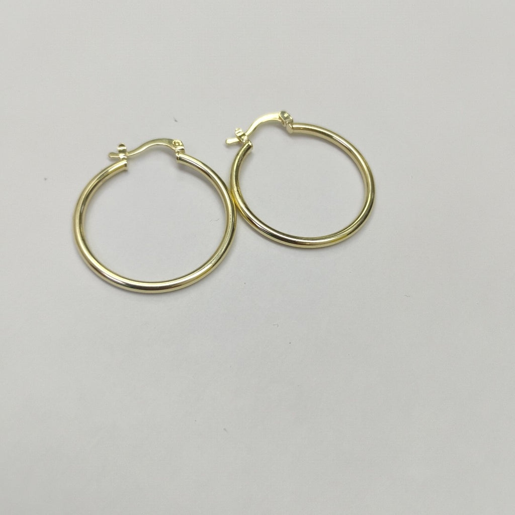 ARETES TEJIDO ARRACADAS LISAS 14K 1.5 GR (NUEVO)