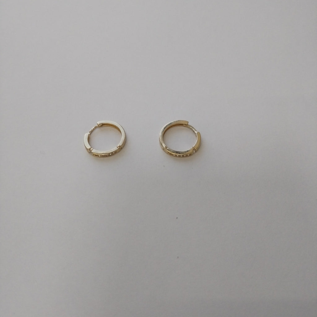 ARETES ARRACADAS C CIRCONIAS 14K 2.4 GR (NUEVO)
