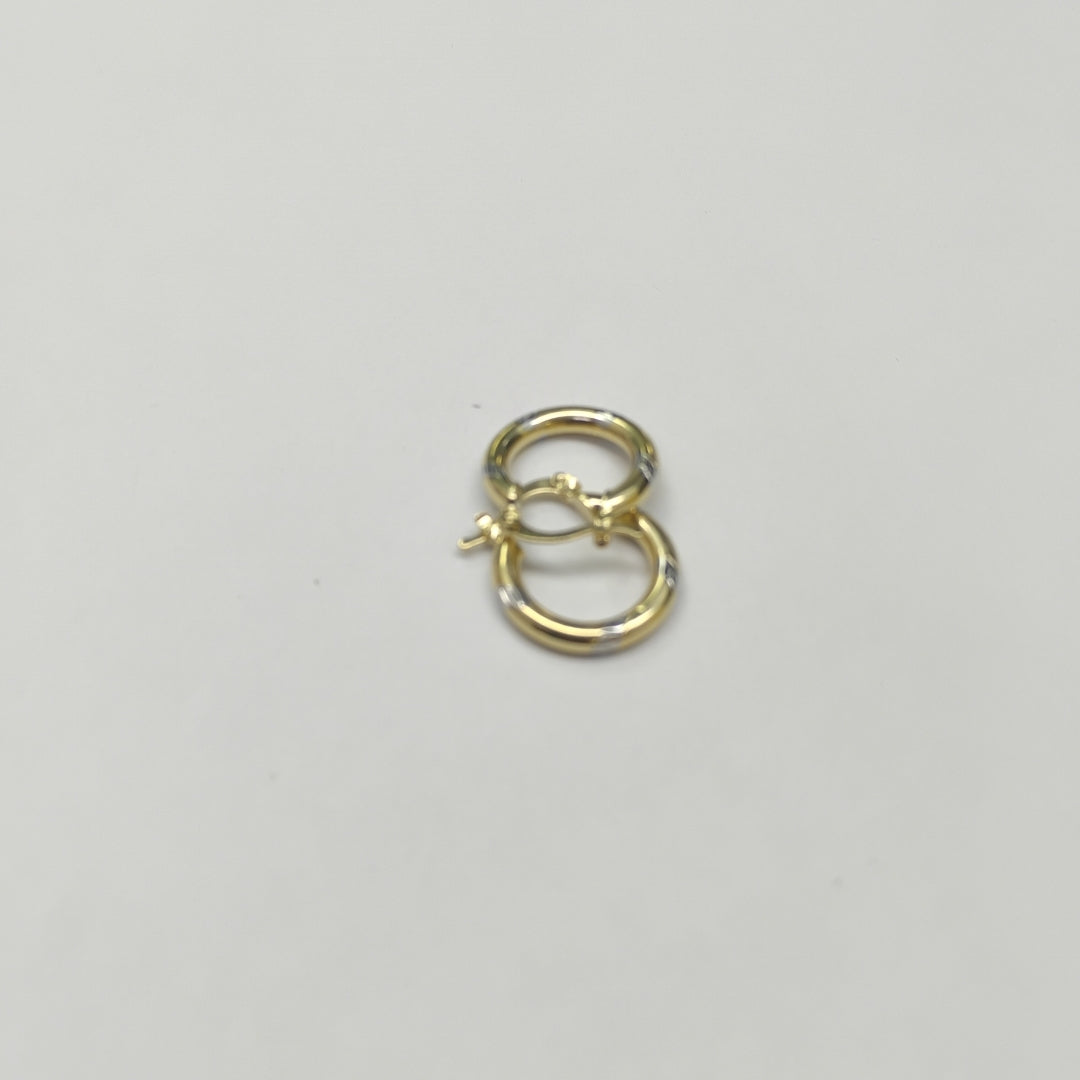 ARETES ARRACADAS COMBINADAS 14K 1.6 GR (NUEVO)