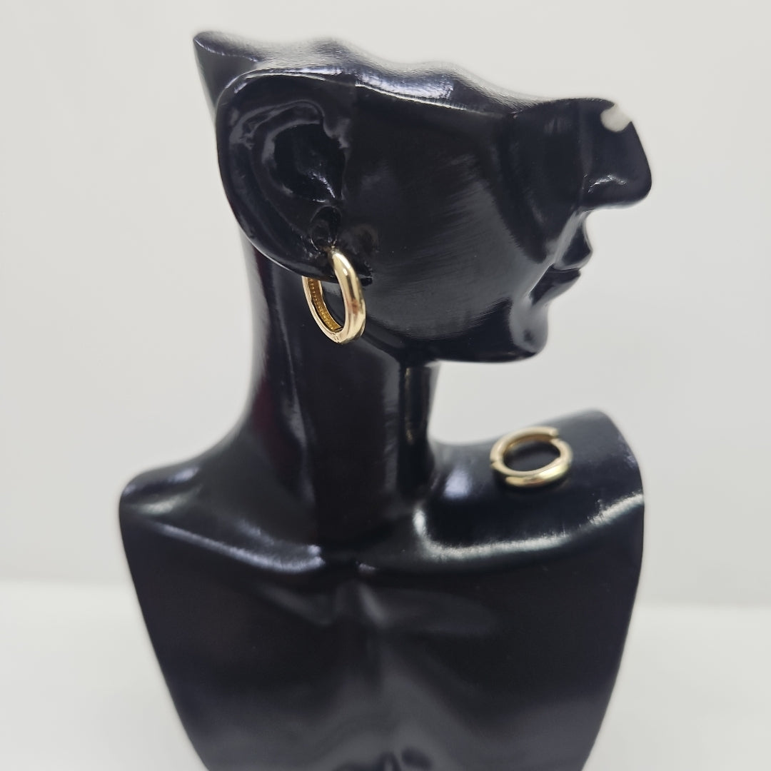 ARETES ARRACADAS LISAS 10K 1.2 GR (NUEVO)