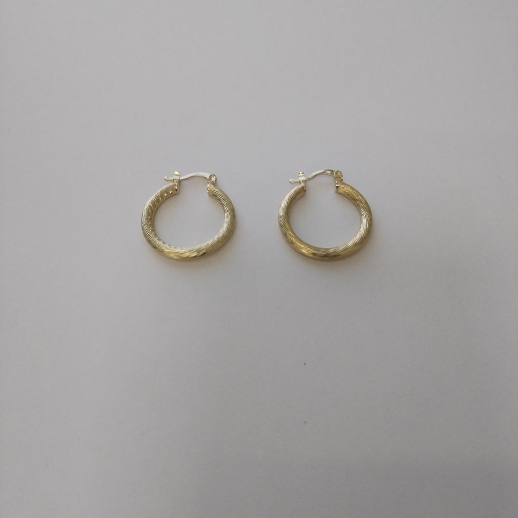 ARETES TEJIDO ARRACADAS ASTRIADAS 14K 2.8 GR (NUEVO)