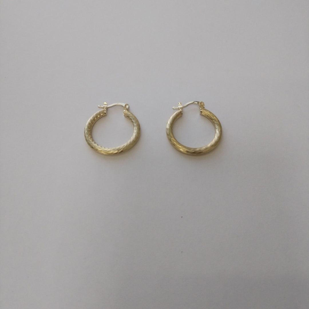 ARETES TEJIDO ARRACADAS ASTRIADAS 14K 2.8 GR (NUEVO)