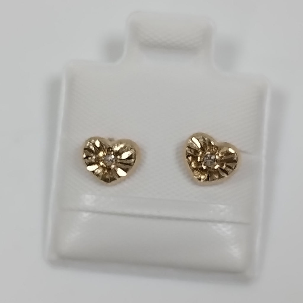 BROQUELES BROQUEL FIG CORAZON C CIRCONIA 14K 0.2603 GR (NUEVO)