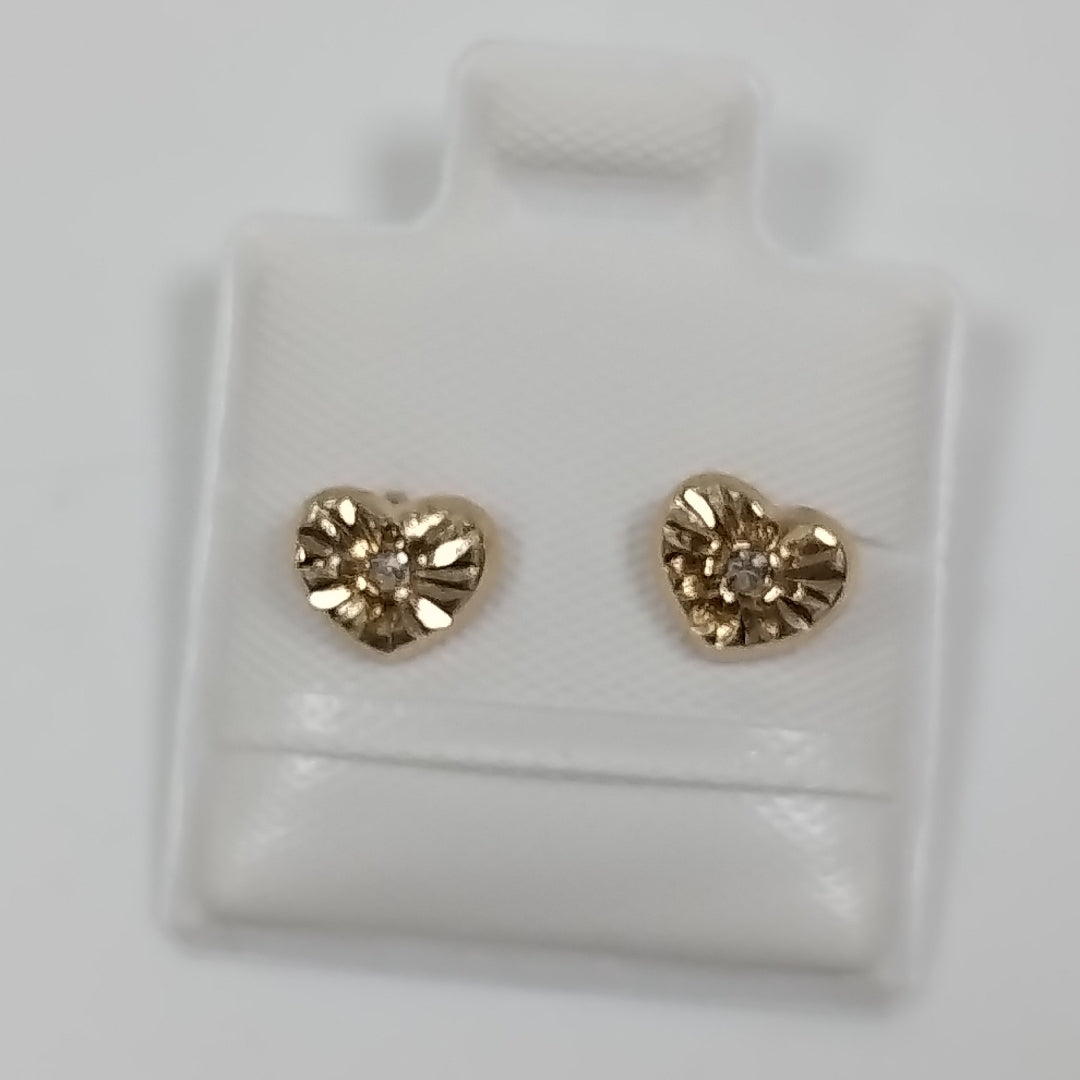 BROQUELES BROQUEL FIG CORAZON C CIRCONIA 14K 0.2603 GR (NUEVO)