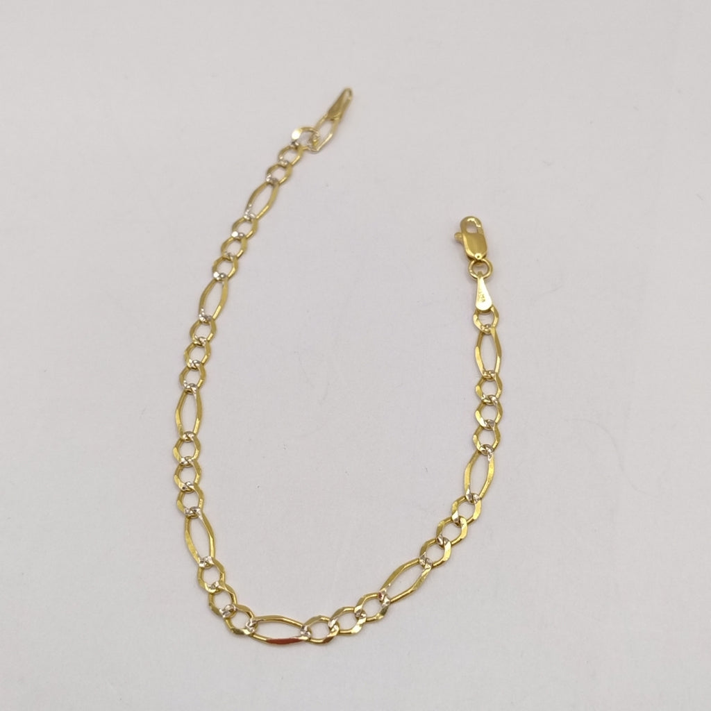 PULSERA 3X1 DIAMANTADA 14K 18 CM 2.5 GR (NUEVO)