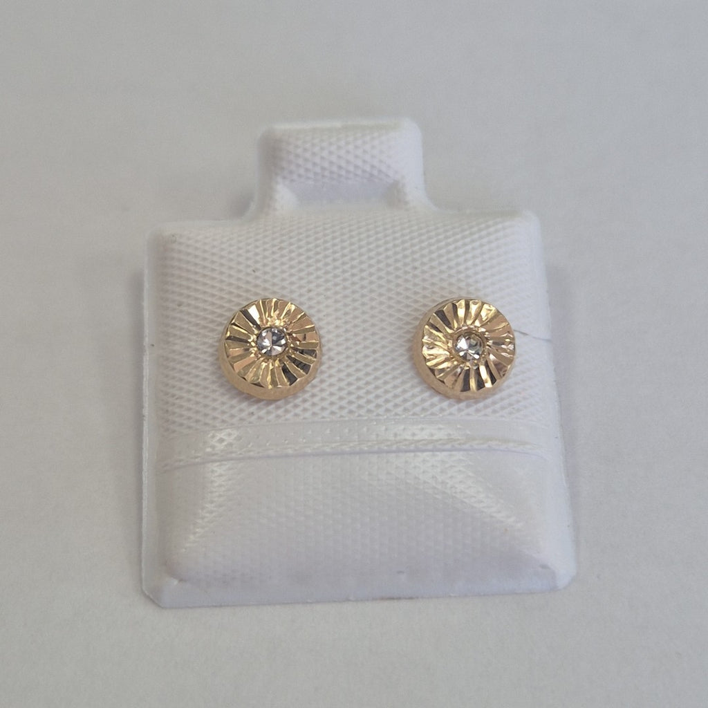 BROQUELES BROQUEL FIG BOTON C CIRCONIA 14K 0.2916 GR (NUEVO)