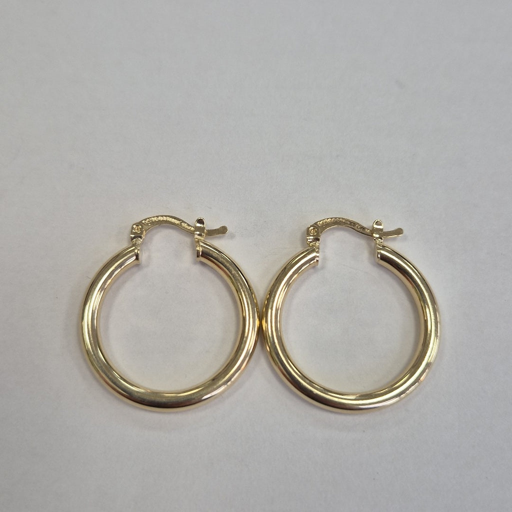 ARETES TEJIDO ARRACADAS LISAS HUECAS 14K 2.1 GR (NUEVO)