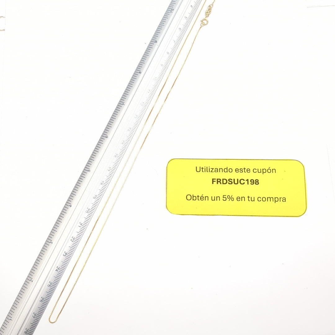 CADENA VENECIANO 14K 55 CM 1.8 GR (NUEVO)