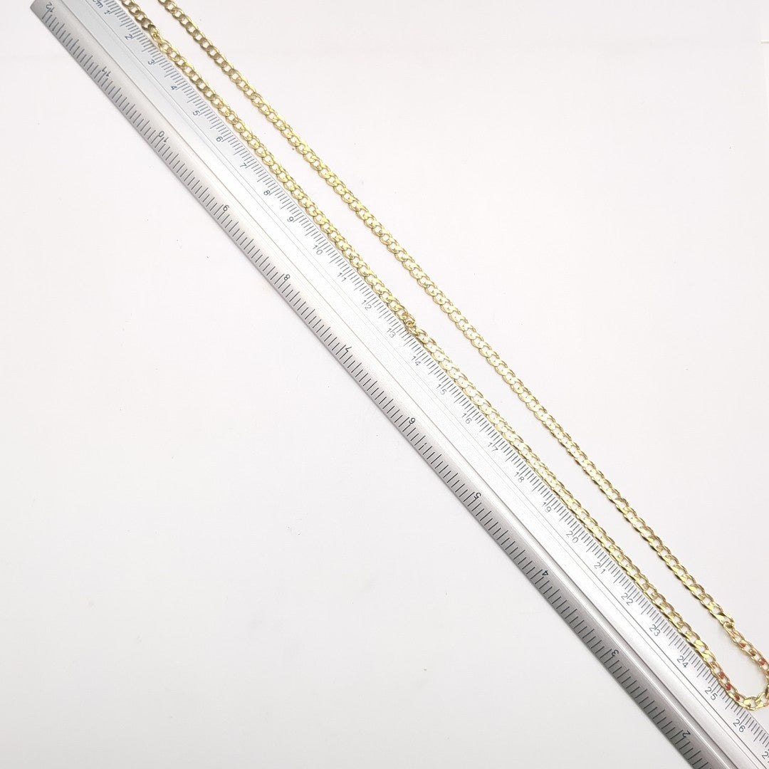 CADENA TEJIDO BARBADA 14K 55 CM 8.3 GR (NUEVO)