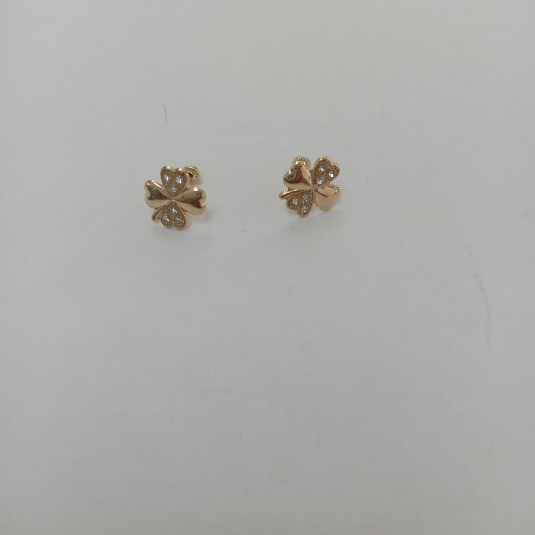 BROQUELES BROQUEL FIG TREBOL 14K 0.2851 GR (NUEVO)