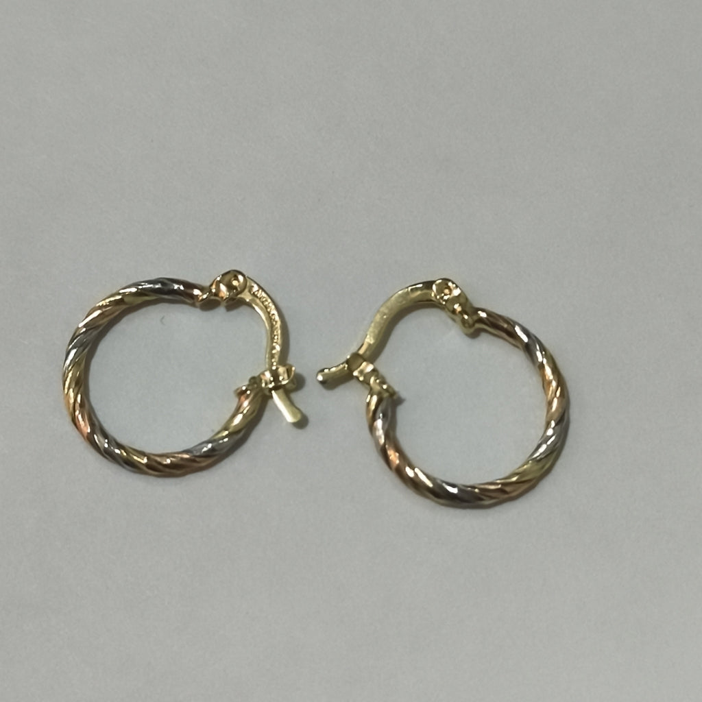 ARETES ARRACADAS COMBINADAS 14K 2.1 GR (NUEVO)