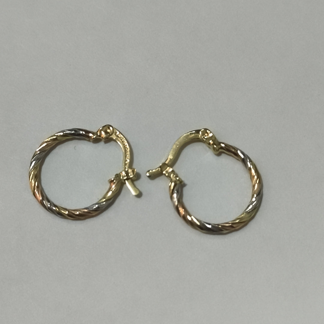 ARETES ARRACADAS COMBINADAS 14K 2.1 GR (NUEVO)