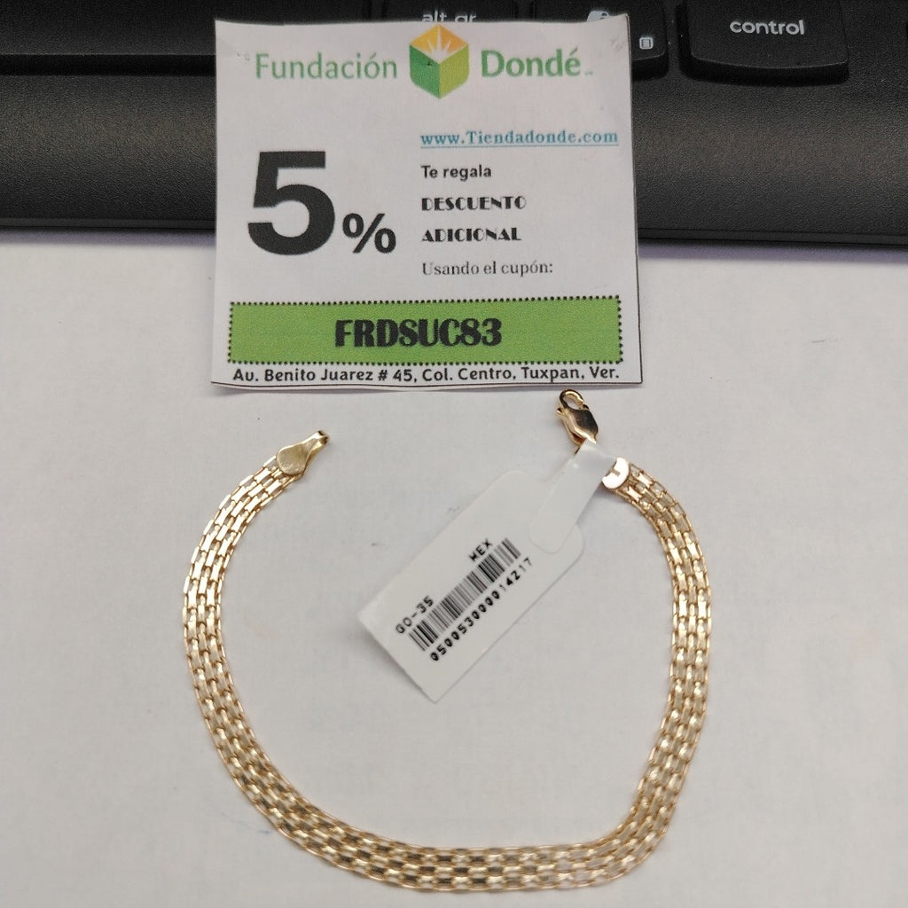 PULSERA ESPECIAL 10K 18 CM 3.9 GR (NUEVO)