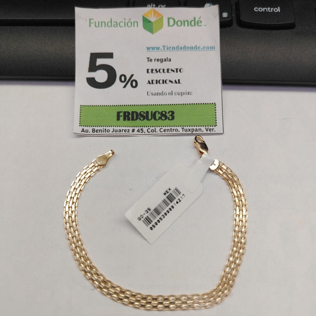 PULSERA ESPECIAL 10K 18 CM 3.9 GR (NUEVO)