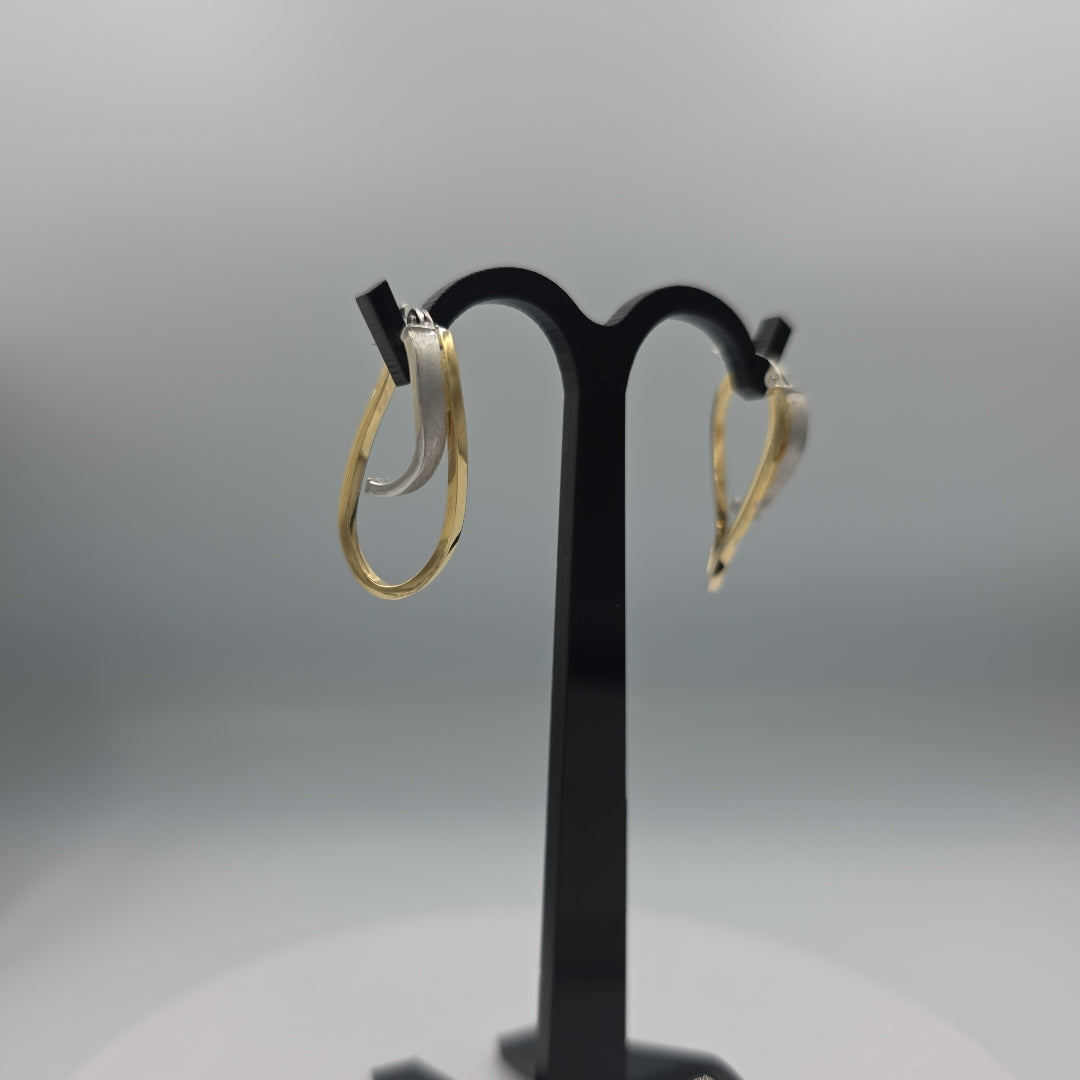ARRACADAS PAR ORO,ORO COMBINADO 14 K 1,70 GRMS (SEMINUEVO)
