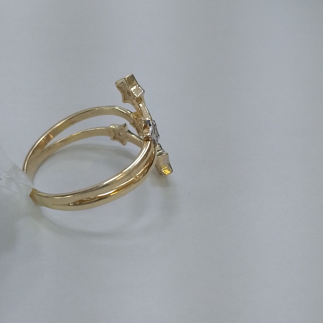 ANILLOS ANILLITO FIG ESTRELLA CON CIRCNIAS 10K TALLA 8 2.6 GR (NUEVO)
