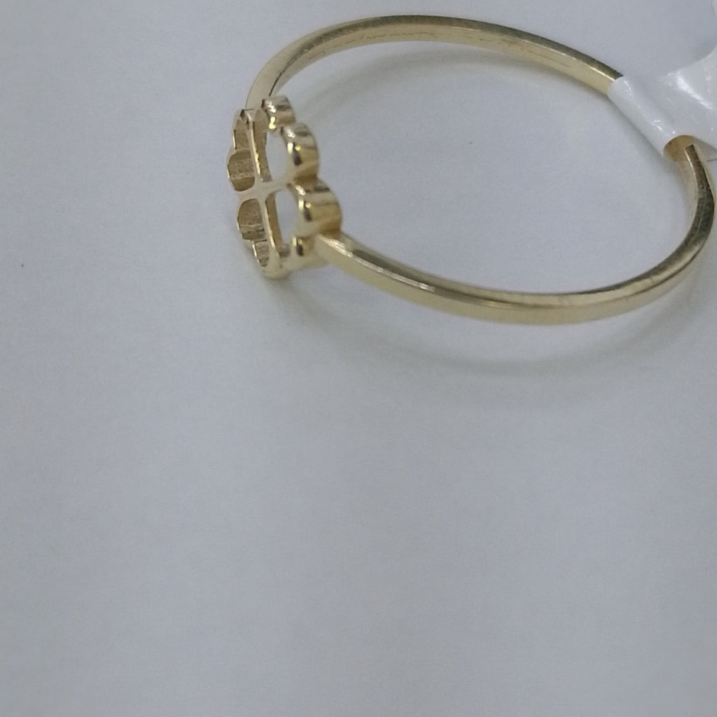 ANILLOS ANILLITO FIG TREBOL 10K TALLA 9 0.8 GR (NUEVO)