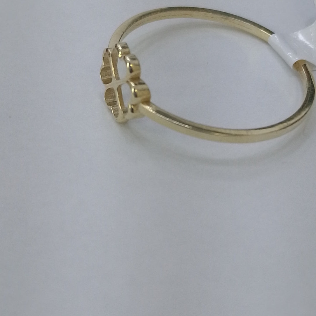 ANILLOS ANILLITO FIG TREBOL 10K TALLA 9 0.8 GR (NUEVO)