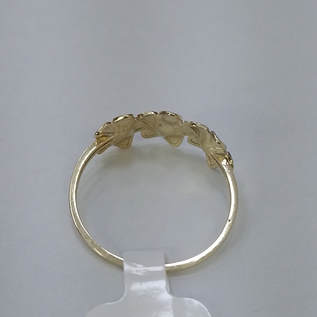 ANILLOS ANILLITO FIG FLORES 10K TALLA 9 1.3 GR (NUEVO)