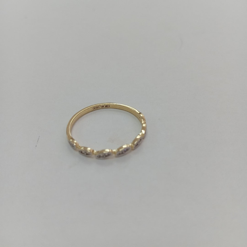 ANILLO ANILLITO FIG C CIRCONIAS 14K 9 TALLA 1.2 GR (NUEVO)