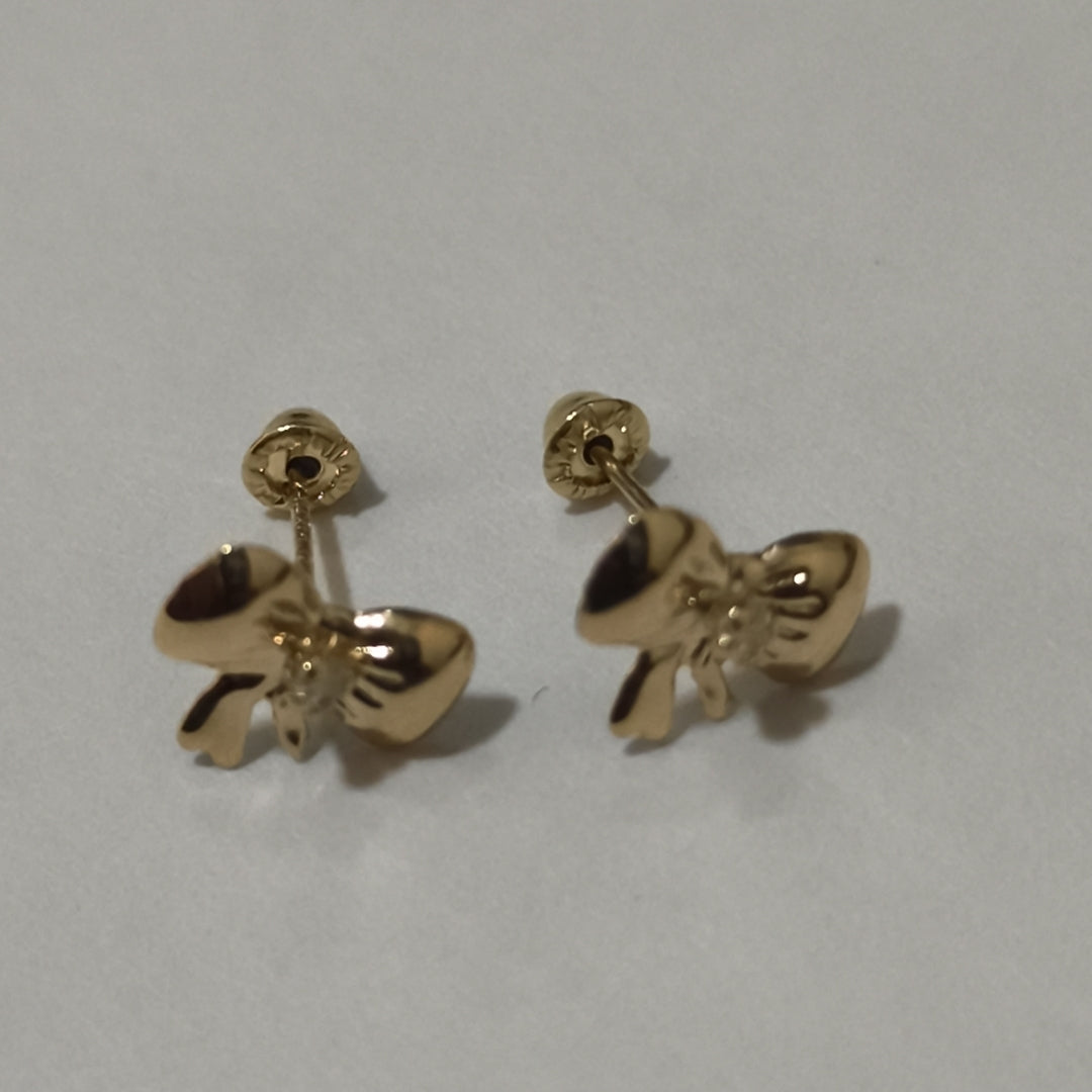 BROQUELES BROQUEL FIG MOÑO C CIRCONIA 14K 0.2441 GR (NUEVO)
