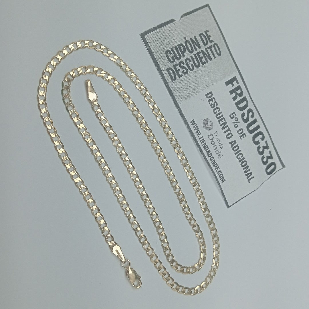 CADENA TEJIDO BARBADA 14K 55 CM 8.2 GR (NUEVO)