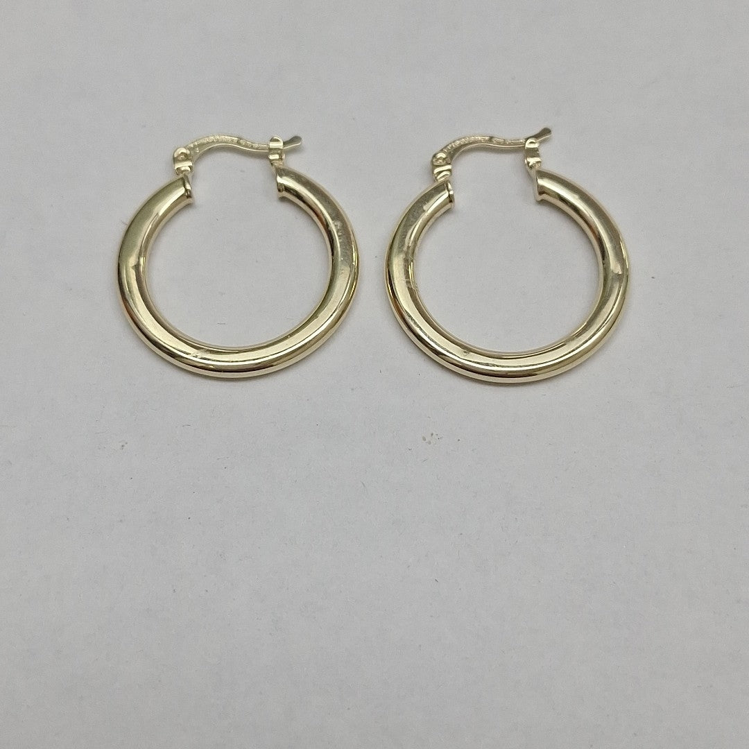 ARETES TEJIDO ARRACADA LISA 14K 2 GR (NUEVO)