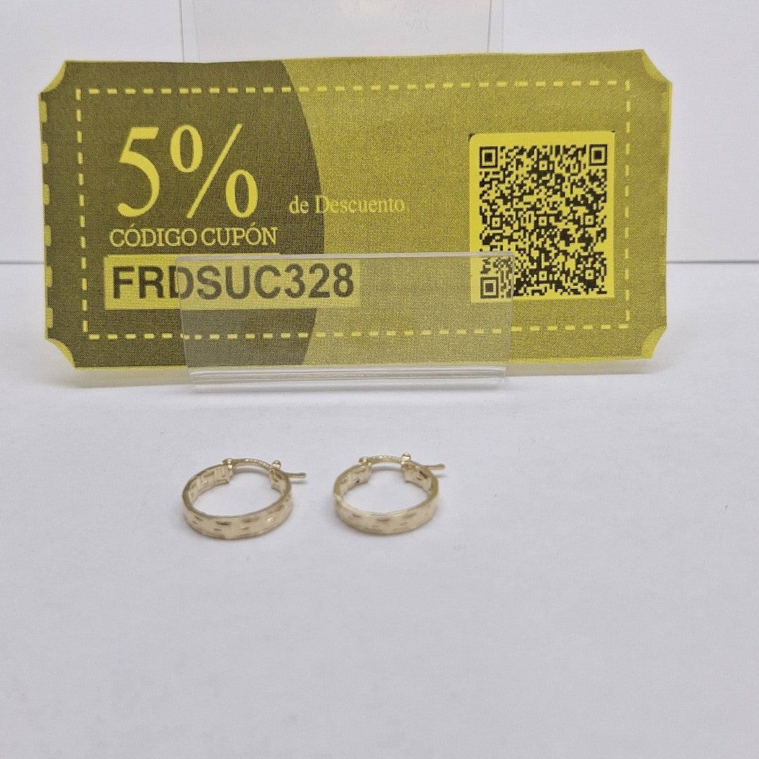 ARETES ARRACADAS FIG GRECAS 14K 1.8 GR (NUEVO)