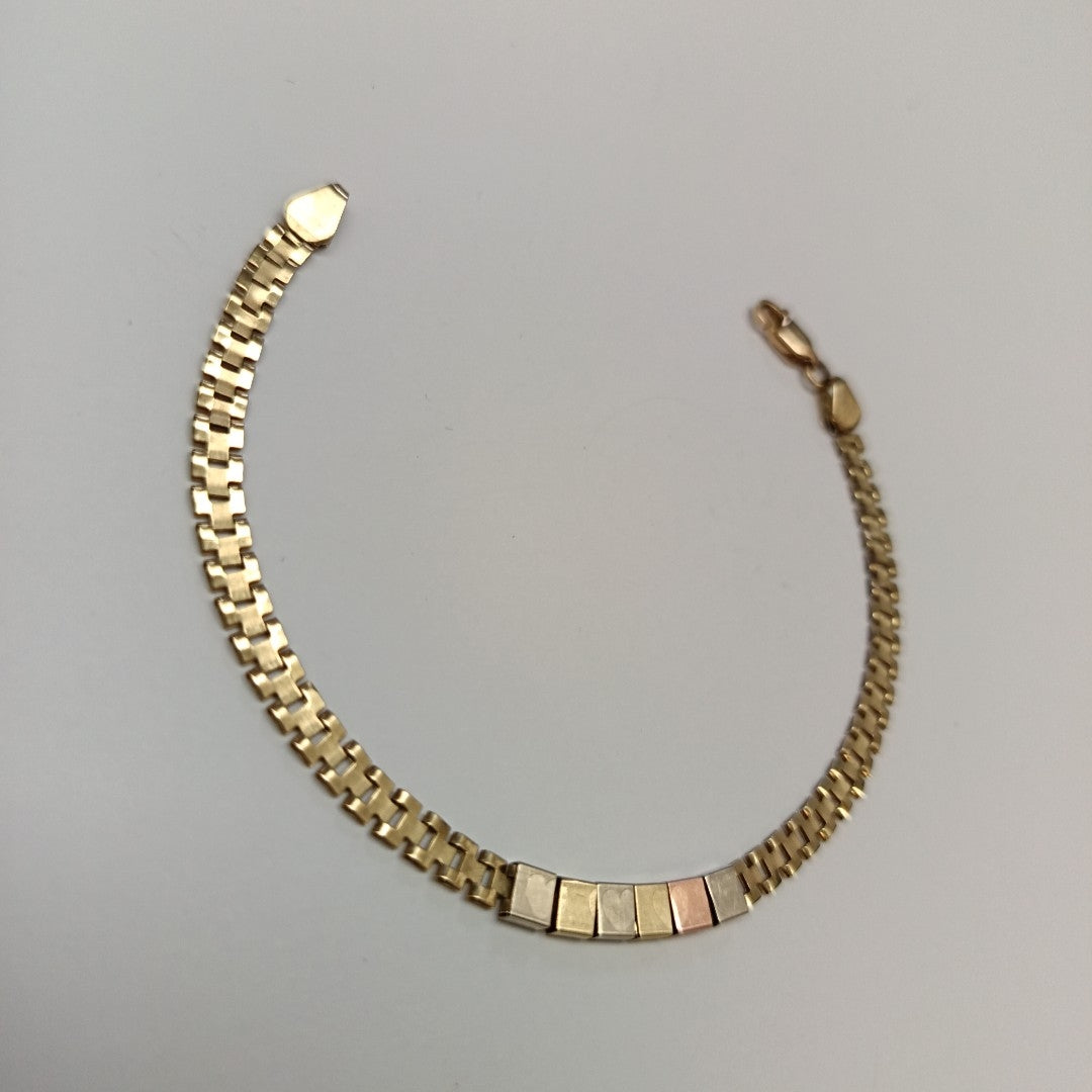 PULSERA ORO COMBINADO 10 K 3.3 GRMS (SEMINUEVO)