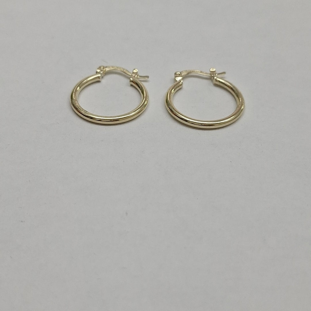 ARETES TEJIDO ARRACADAS LISAS 14K 1.2 GR (NUEVO)