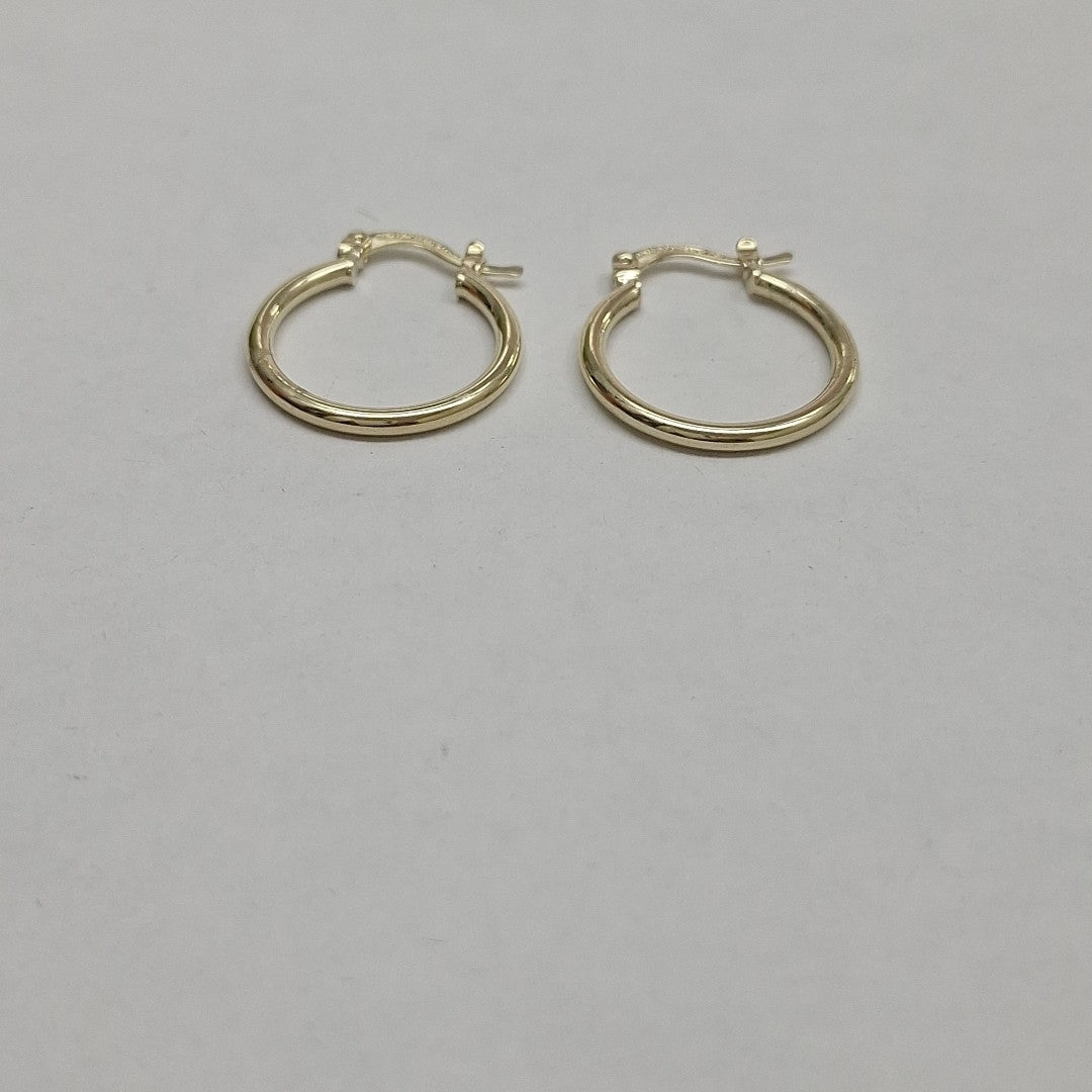 ARETES TEJIDO ARRACADAS LISAS 14K 1.2 GR (NUEVO)