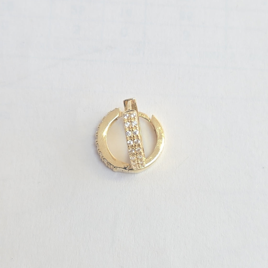 ARETES HUGGIES C CIRCONIA 14K 1.8 GR (NUEVO)
