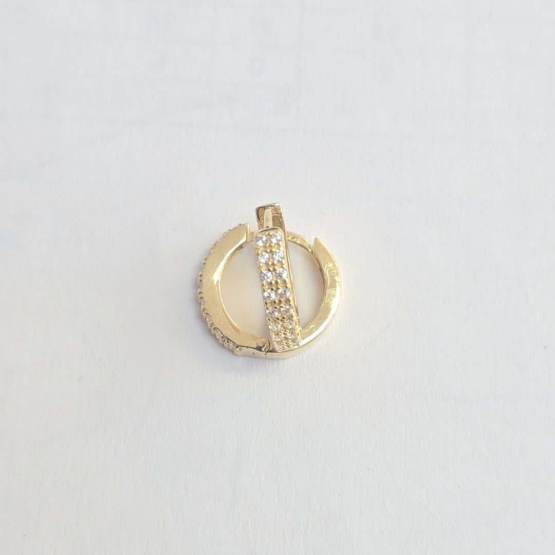 ARETES HUGGIES C CIRCONIA 14K 1.8 GR (NUEVO)