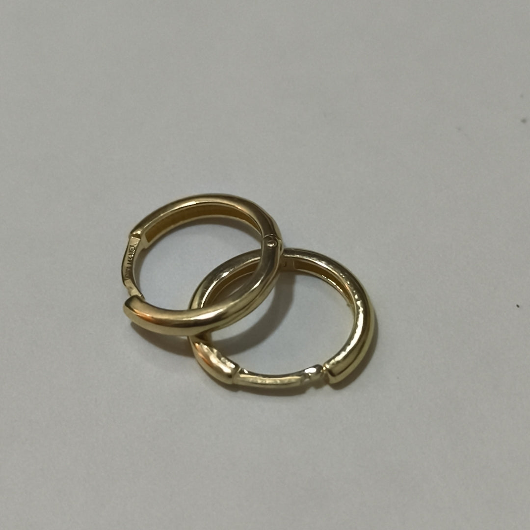 ARETES HUGGIES LISAS 14K 1.5 GR (NUEVO)