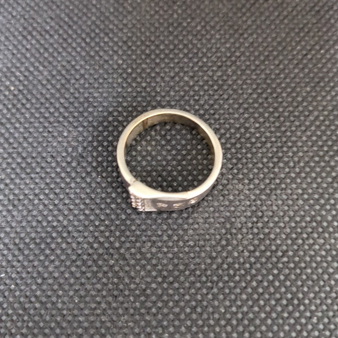 ANILLO ORO BLANCO 10 K 5,60 GRMS (SEMINUEVO)